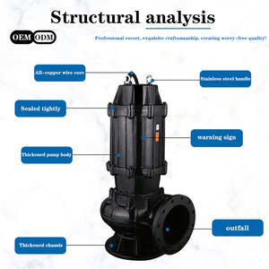 Grundfos75KW WQ <b>Submersible</b> Sewage <b>Pump</b> for Marine & Industrial Processing - Customizable Cable Available - Product Image 4