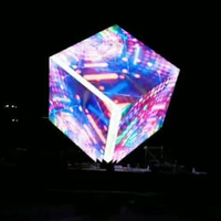 Affichage cubique Led polychrome Écran cubique Led intérieur Cube commercial LED Publicité Led 3D Vidéo Logo Cube magique Écran d'affichage