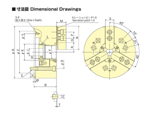 KITAGAWA Thru-hole Power Chuck B-215 Large Through-hole and High-speed Stable <b>Machining</b> With CE Corresponding B-215 Kitagawa Jap - Product Image 3