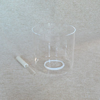 HF à fond plat Bol Chantant En Cristal Clair pour la musique et guérison saine