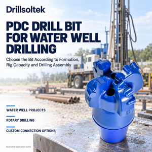 Drillsoltek 3"-17 1/2" 4-Flügel PDC-Bohrer mit Stahlkörper für Wasserbrunnen und geologische Erkundungen, mit deutscher Verpackung, EPR-zertifiziert - Product Image 1