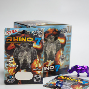 บรรจุภัณฑ์ยาเสริมสมรรถภาพทางเพศชาย Rhino สำหรับขายส่ง สำหรับผู้ชายที่มีปัญหาการแข็งตัวของอวัยวะเพศ ยาเพิ่มสมรรถภาพทางเพศชาย บรรจุภัณฑ์แบบแผงเดี่ยวในกล่องโชว์ - Product Image 1