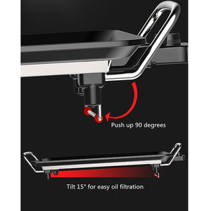 Không dính lớn Điện Teppanyaki BBQ nướng vỉ nướng tấm nóng bít tết nấu ăn đá - Product Image 4