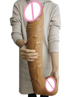 Dildo en silicone noir FAAK super épais de 50,5*7 cm, dildos animaux pour femmes