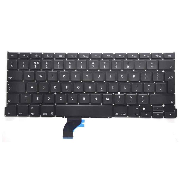 UK Layout Replacement Laptop Keyboard for MacBook Pro A1502 Stock Metal Material
