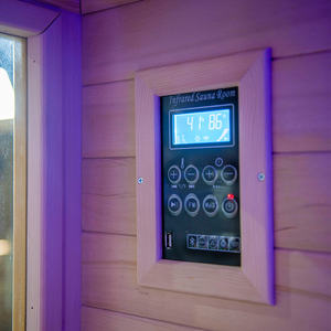 ساونا خشبية داخلية منخفضة Emf <span class=keywords><strong>4</strong></span> شخص الأشعة تحت الحمراء البعيدة - Product Image 3