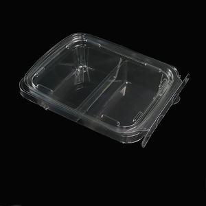 Barquette à fruits pliable écologique avec couvercle à charnière, boîte d'emballage transparente jetable pour fruits frais coupés, emballage alimentaire pour sandwichs - Product Image 4