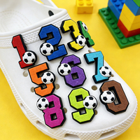 Nouvel Arrivage Breloques de Chaussures en PVC Écologique Personnalisables (Chiffres 0-9) pour Sabots de Football, Décorations et Accessoires de Lacets de Créateur