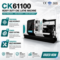 Machine à tourner à disque CNC horizontale CK61100 avec une longueur de 1500 mm, 220 V, lit plat, système de commande GSK/Fanuc robuste
