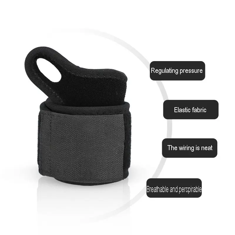 Op Maat Gemaakte Nylon Fitness Polsband Elastische Gym Badminton Beschermende Brace Elastische Ondersteuning Wrap Voor Pols