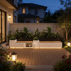 Jardinières rectangulaires sur mesure pour l'extérieur, utilisées dans les jardins et les cours - Product Image 6