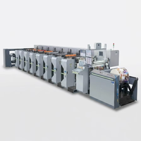 Machine d'impression flexographique avec UV+IR 6 couleurs, machine d'impression flexo horizontale