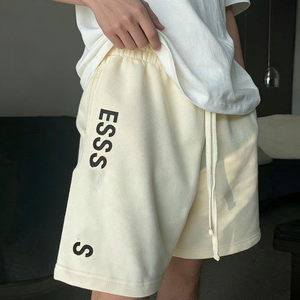 Pantalones Cortos Deportivos Negros Personalizados al por Mayor para Hombre Fear Shorts of Man - Product Image 3