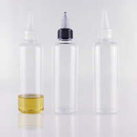 Bouteilles en plastique de 2 oz, 4 oz, 8 oz, 10 oz, 16 oz avec bouchon à vis pour peinture et encre, flacon souple à visser