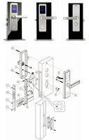 Cerradura de puerta eléctrica sin llave para hotel RFID Smart Card con software gratuito Cerradura de hotel