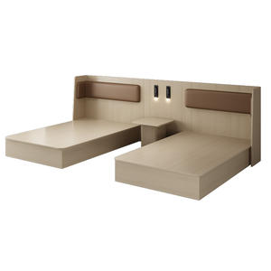 Bilido <span class=keywords><strong>Deluxe</strong></span> Queen Bed Modern Wood Panel Dormitorio Suite para hoteles y villas estándar para Holiday Inn Apartment & Hostel Habitaciones - Product Image 6