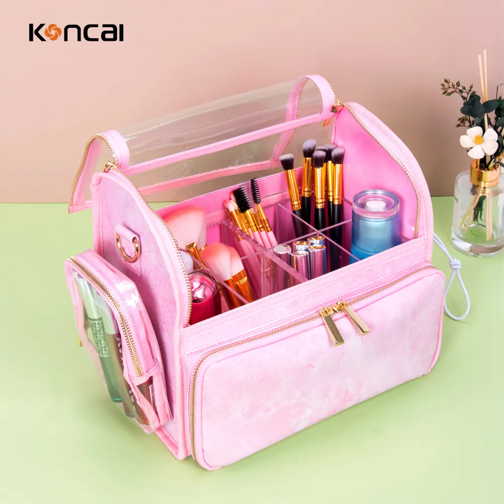 Wholesale Toiletry Storage Organizer Waterproof Pink Portable Travel Bag Makeup Travel Cosmetic Bag