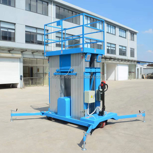 Plataforma Elevadora Vertical de Aluminio de 6 <span class=keywords><strong>m</strong></span>, 8 <span class=keywords><strong>m</strong></span>, 10 <span class=keywords><strong>m</strong></span> y 12 <span class=keywords><strong>m</strong></span> con Doble <span class=keywords><strong>M</strong></span>ástil para una Persona, Certificación CE - Product Image 5