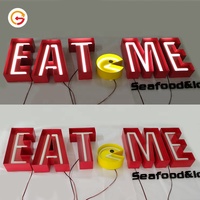 JAGUARSIGN Fabricante de Letreros de Neón Personalizados con Logotipo de Tienda, Letras de Neón LED para Exteriores, Letrero de Neón LED Personalizado con Carcasa de Acero Inoxidable