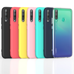 Funda de teléfono de silicona para Huawei <span class=keywords><strong>P40</strong></span> <span class=keywords><strong>Lite</strong></span> E, 7 colores, TPU, suave, mate, caramelo - Product Image 1