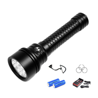 Lampe De poche sous-marine puissante De 3800 Lumens, lumière De plongée nocturne, torche Led