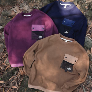 <span class=keywords><strong>Sweat</strong></span>-shirt OEM ODM personnalisé pour enfant, coupe-vent à cordon de serrage, manches longues, teint en pièce, avec poches et ourlet, pour garçon, collection hiver - Product Image 3