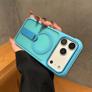 NOUVEAU Étui de protection magnétique pliable pour iPhone 17 16 15 14 13 12 11 Pro <span class=keywords><strong>Max</strong></span> 16E <span class=keywords><strong>Air</strong></span>, couleur unie, finition givrée - Product Image 1