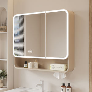 Vente en gros moderne intelligent aluminium médecine stockage <span class=keywords><strong>salle</strong></span> <span class=keywords><strong>de</strong></span> <span class=keywords><strong>bain</strong></span> toilette vanité <span class=keywords><strong>avec</strong></span> <span class=keywords><strong>miroir</strong></span> mural LED - Product Image 2