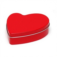 Boîte en étain en forme de cœur pour la Saint-Valentin avec impression offset pour bonbons, chocolat, sucre, chewing-gum et stockage de nouilles