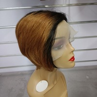 Perruques courtes 13*4 en cheveux Remy pour Lace Wig, double densité, marque VERA, vente en gros, couleurs personnalisées noir et brun, 100% cheveux humains, très demandées