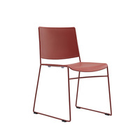 Chaise d'étudiant connectable Linkable Chaise empilable sans bras en plastique à cadre métallique Chaise de formation en mobilier scolaire
