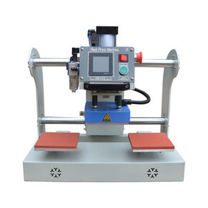 Nouvelle presse pneumatique à plat pour marquage thermique, petite machine de transfert de chaleur pour étiquettes de col et impression de vêtements, imprimante à plat - Product Image 1