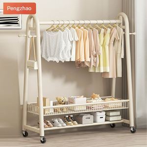 <span class=keywords><strong>Porte</strong></span>-vêtements autoportant en métal blanc pour présentation en boutique - Product Image 2