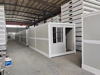 Conteneur de bureau modulaire préfabriqué de 20 pieds, pliable, pour logement temporaire et reconstruction post-disastre