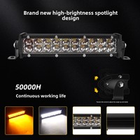 Lampe de travail LED haute luminosité 5W 12V, à une rangée de 20 LED, lampe de travail à double rangée, bande lumineuse longue, lumière pour véhicule tout-terrain