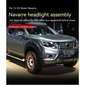 ไฟหน้ารถยนต์ FT สำหรับ Navara NP300 ปี 2014-2022 ไฟหน้าโปรเจคเตอร์ LED พร้อมไฟวิ่งกลางวัน อุปกรณ์ตกแต่งรถยนต์สำหรับนิสสัน - Product Image 2
