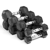Mancuernas Hexagonales de Hierro Fundido Recubiertas de Goma Ajustables, Agarre Fuerte, Uso Doméstico, 2.5-25 kg, EIGFOH, Logotipo Personalizado Disponible, En Stock en España