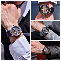 Montres mécaniques automatiques squelette Pagani Design PD-YS030 YS030 de luxe, étanches, avec aiguilles lumineuses et tourbillon pour hommes
