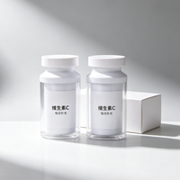 Flacon de luxe sans air 100 ml en PS acrylique double couche de qualité médicale pour capsules et comprimés, avec bouchon