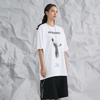 T-shirt Hip Hop à manches courtes avec logo personnalisé, coupe ample tendance américaine, imprimé sur le col, coton et élasthanne, inspiré des célébrités