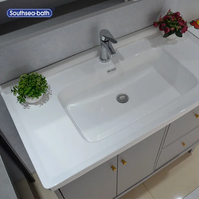 Water Resistant Hotel Pakistan 39 Inch Single Sink Modern Luxury Free Standing Cabinet Bathroom Vanity