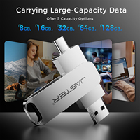 Flashdisk USB C Swivel 2.0 Pendrive 16GB 32GB 64GB 128GB 2 in 1 USB Flash Drive Tipe C Flashdisk Logo Custom Gratis
