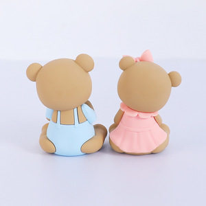 Cartone animato orso morbido colla bambola rosa blu Baby orso <span class=keywords><strong>decorazione</strong></span> <span class=keywords><strong>torta</strong></span> di compleanno <span class=keywords><strong>decorazione</strong></span> per la casa e la <span class=keywords><strong>decorazione</strong></span> dell'auto - Product Image 3