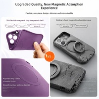 Étui de protection antichute en silicone liquide à sensation de peau, motif animal magnétique puissant, pour 17 Pro Max et 18