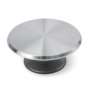 Rotating Cake Stand Rotating Plate Aluminum Alloy 12 Inches