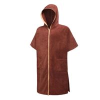 Couleur unie été bain Poncho Robe fermeture éclair à capuche personnaliser robes serviette unisexe enfants adultes serviettes de plage Robes