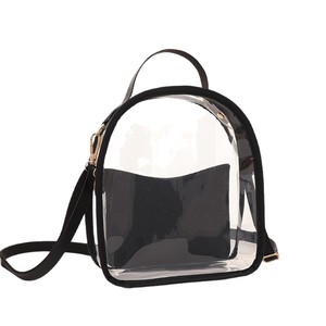 Sac à dos transparent en PVC imperméable pour filles, avec logo personnalisé, fermeture éclair, tendance, <span class=keywords><strong>pas</strong></span> <span class=keywords><strong>cher</strong></span>, grand format, pour l'école des enfants - Product Image 5