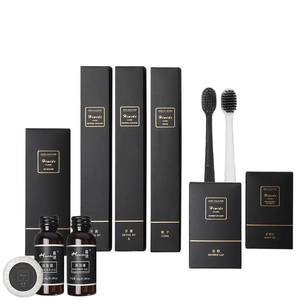 Ensemble de produits pour hôtels avec brosse à dents peigne à dentifrice bonnet de douche kit d'entretien shampoing gel douche revitalisant savon lotion pour le corps - Product Image 1