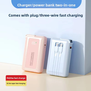 Productos Premium Más Vendidos Transfronterizos 2026: Batería Externa <span class=keywords><strong>de</strong></span> Plástico <span class=keywords><strong>de</strong></span> 20000mAh con 2 Cables Integrados, Enchufe <span class=keywords><strong>de</strong></span> CA y Estación <span class=keywords><strong>de</strong></span> Carga Rápida <span class=keywords><strong>de</strong></span> 22.5W - Product Image 3