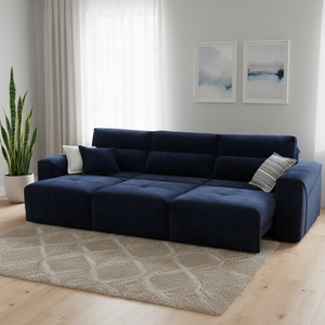 Ghế sofa giường cỡ King/Queen hiện đại và thoải mái, kiểu sectional, có thể kéo ra thành giường, gấp gọn thành giường - Product Image 1